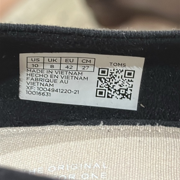 Toms “Michelle” Espadrille Wedge Sandal in Black Canvas w/Rope Heel in 10 WIDE - Picture 9 of 11